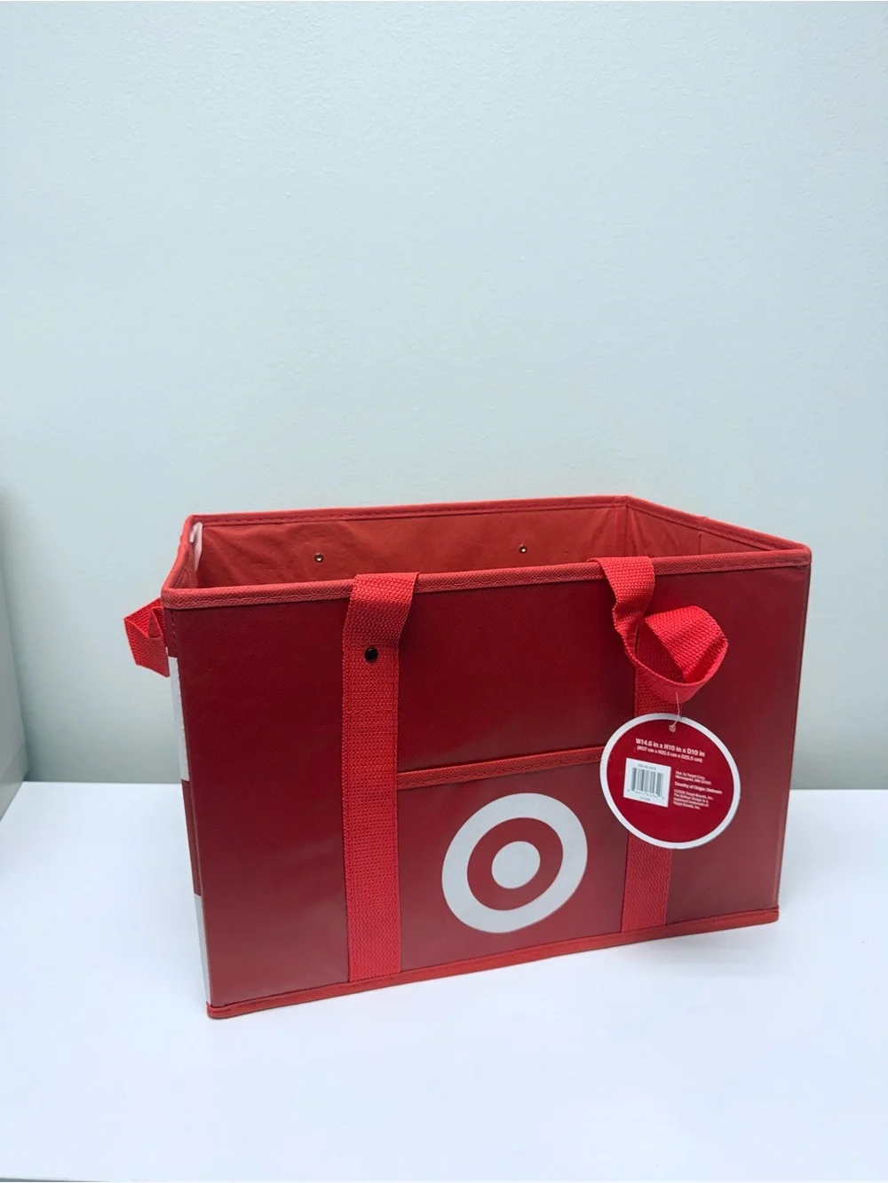 Target Red Logo Collapsible Storage Tote, Reusable, New!